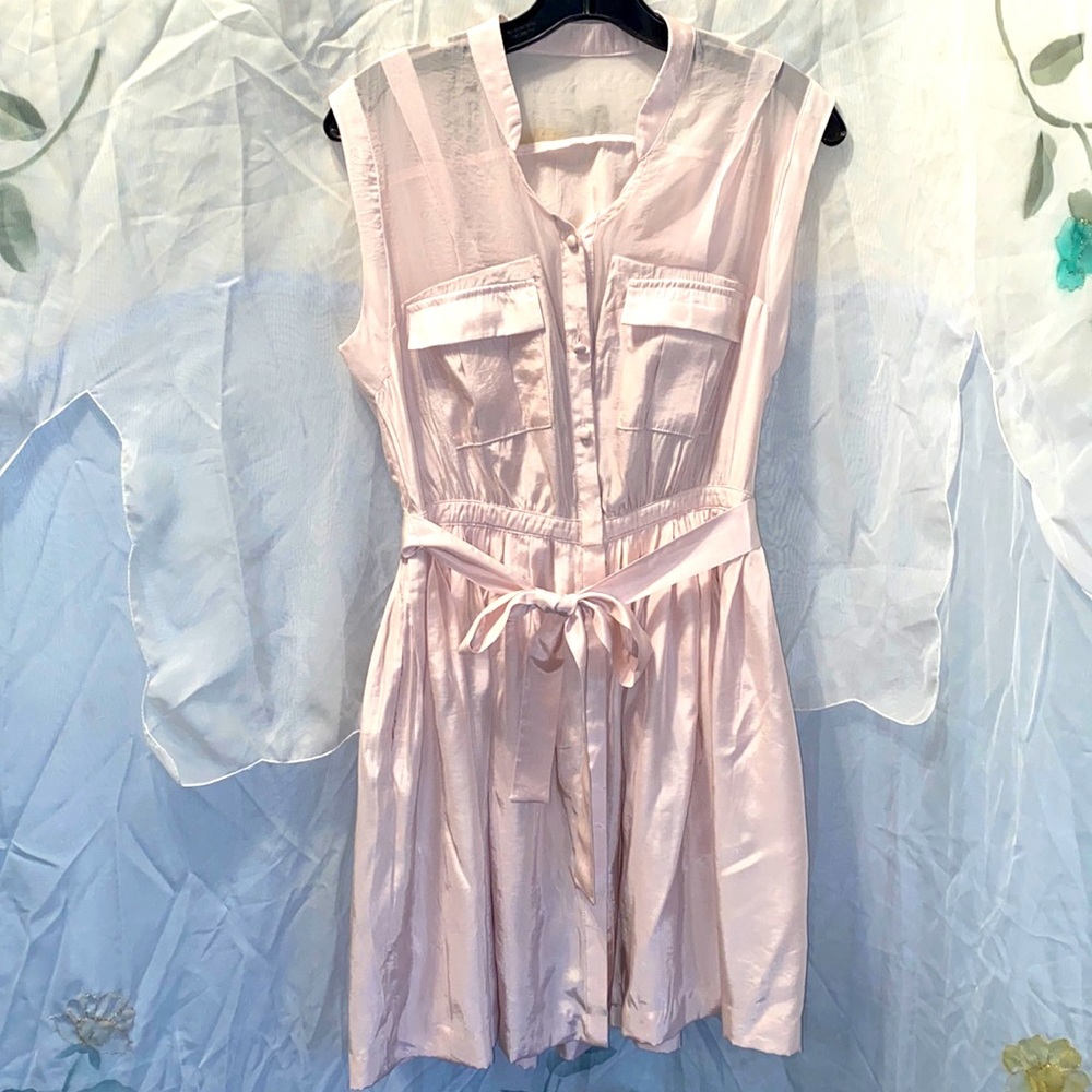 ANTHRO: MOULINETTE SOEURS RAYON/POLY. DRESS SZ S